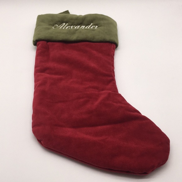 Pottery Barn Alexander Velvet Christmas Stocking - Picture 1 of 9